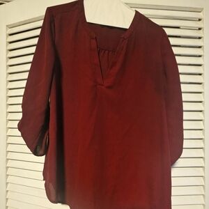 Ladies blouse, burgandy